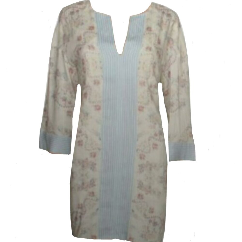 Brand New BCBGMAXAZRIA Women's Gardenia Mixed Print Cotton Dress